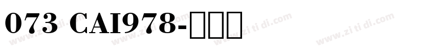 073 CAI978字体转换
